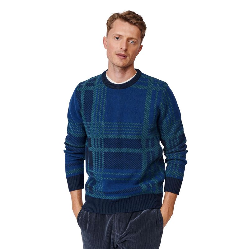 Aubin Mumby Checked Crew Jumper image number 0